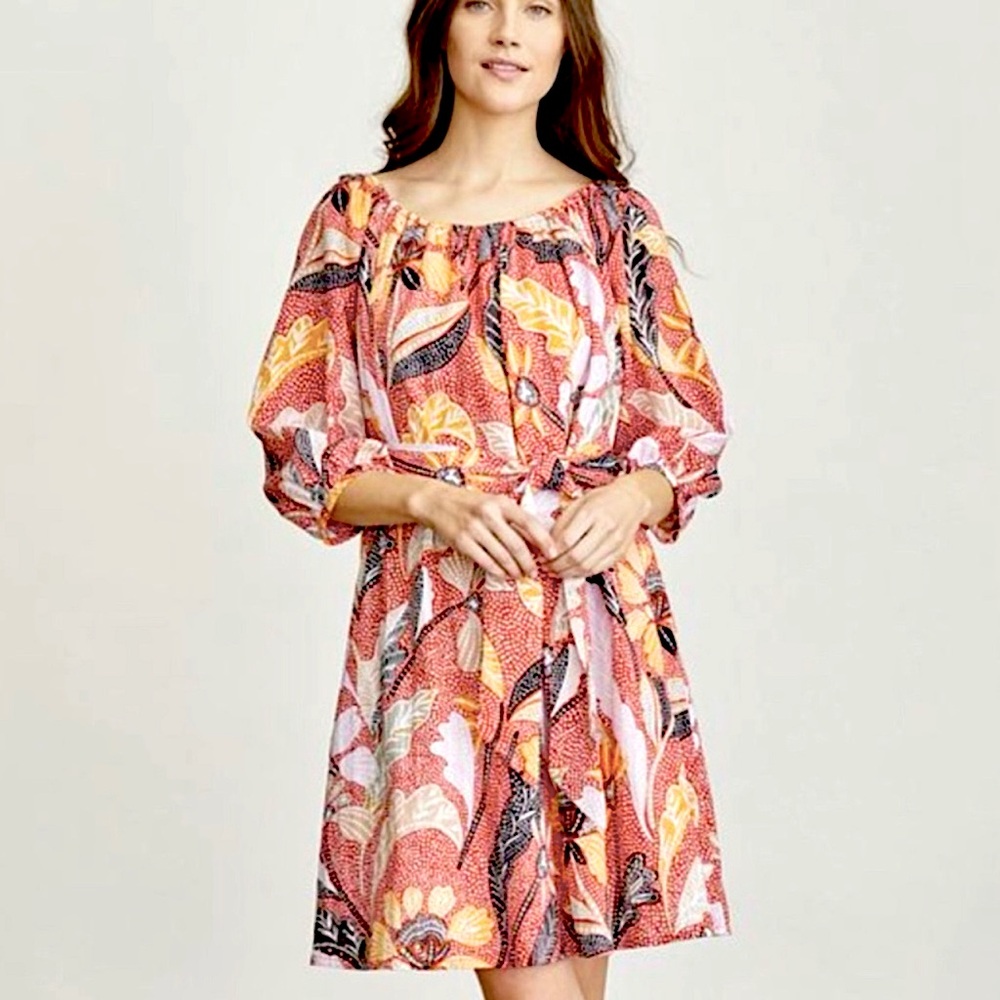 Elizabeth and James Uptown Casual Dayglow Mini Shift Dress Size XL